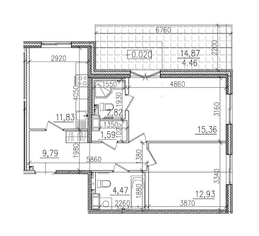 2-комнатная квартира 58.79 м², 1/12 эт., ЖК «Jaanila Drive»